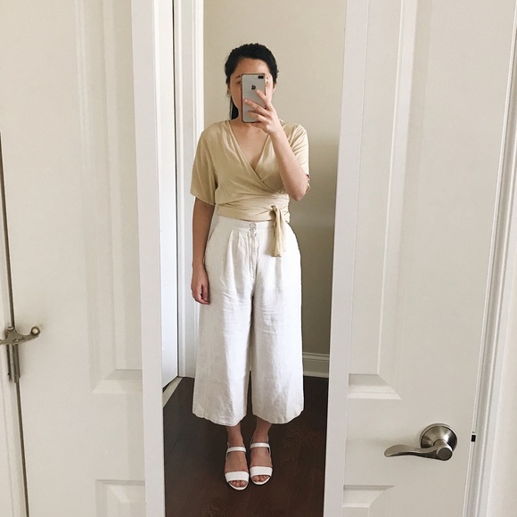 Pants - Vintage cropped linen pants